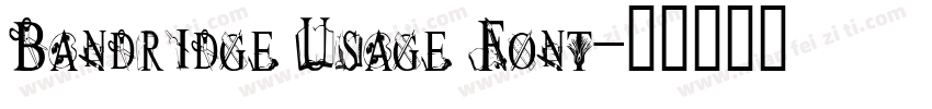 Bandridge Usage Font字体转换